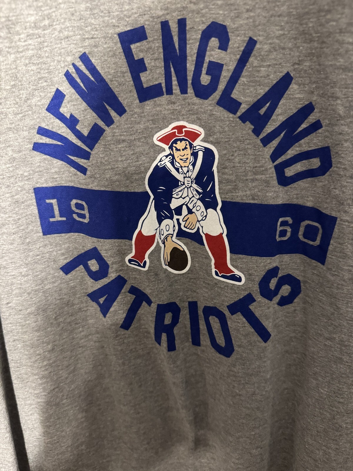 New England Patriots '47 Brand 3/4 Sleeve Raglan T-Shirt Men XXL Gray