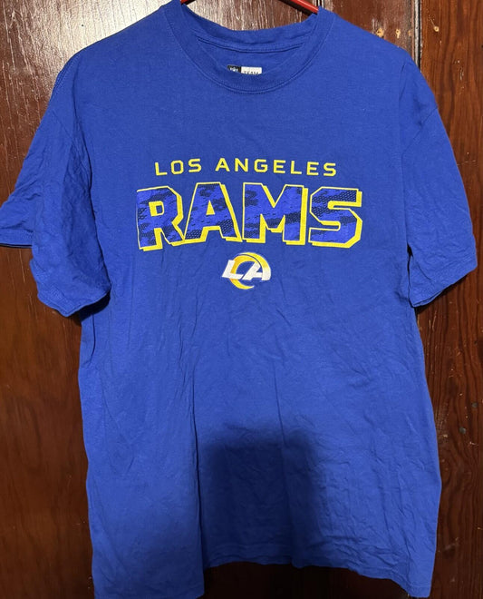 Los Angeles Rams Short Sleeve Men's tee Sz L Blue