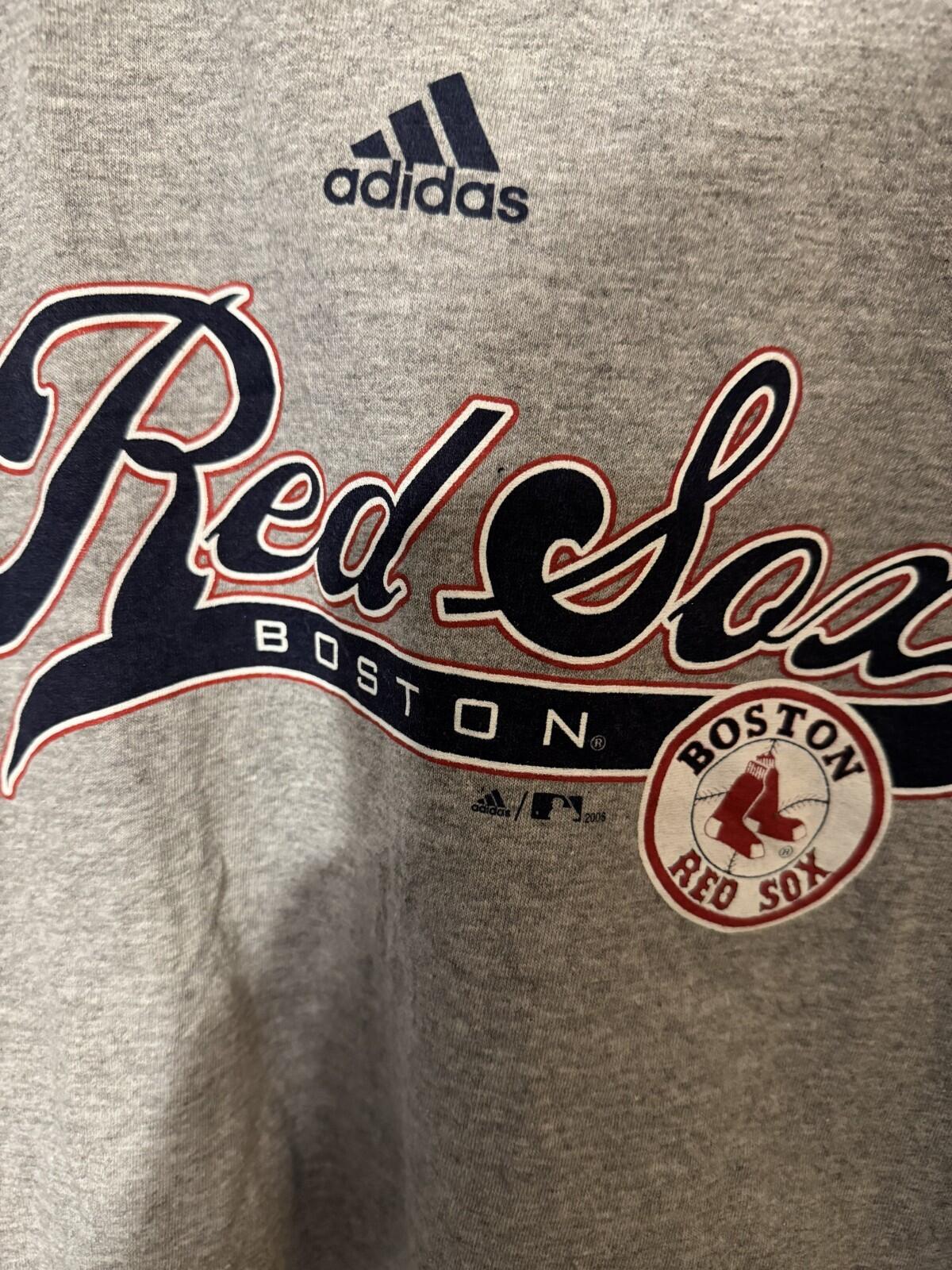 Boston Red Sox Short Sleeve Adidas T-Shirt Men's 2XL Gray