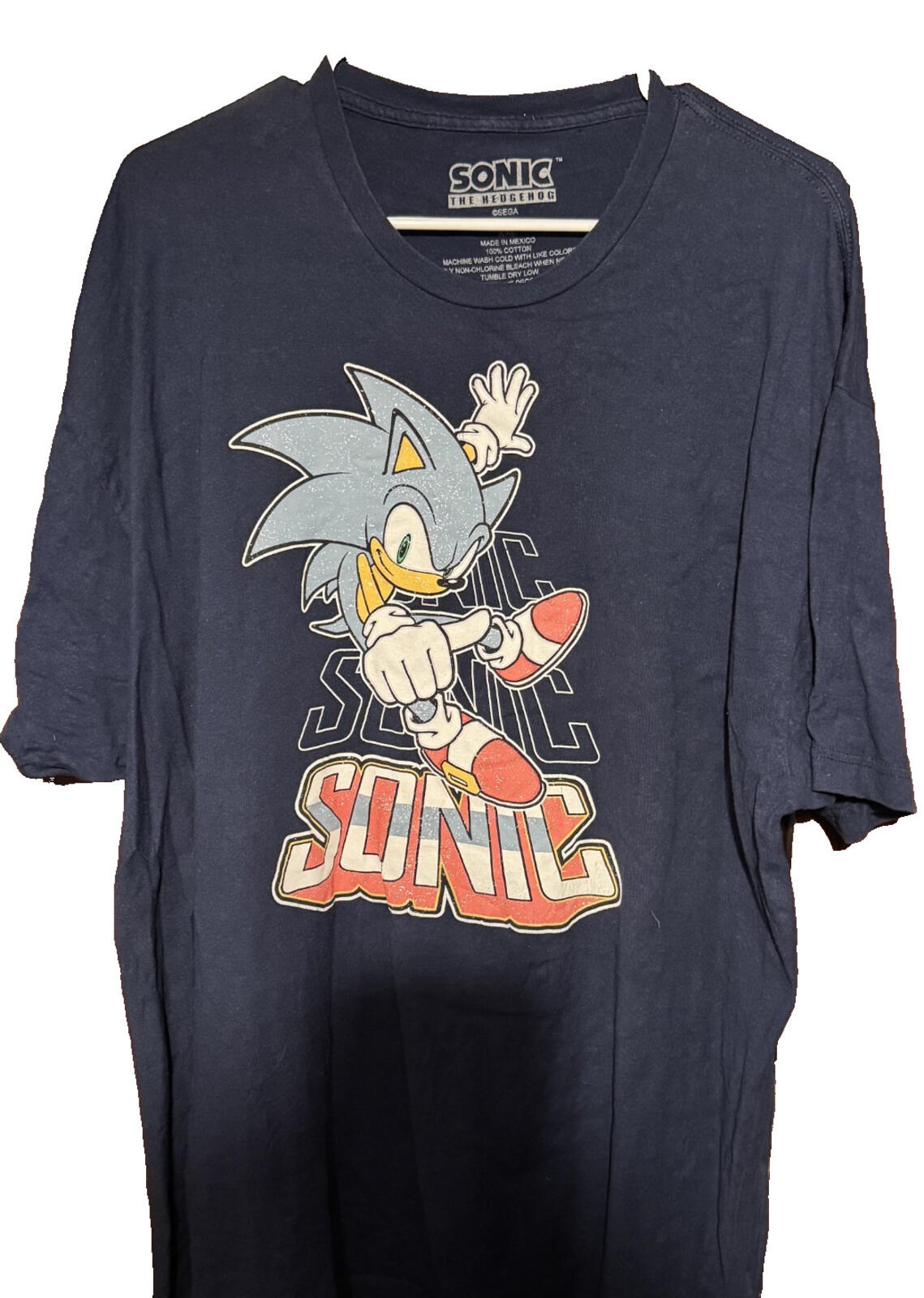 Sonic the Hedgehog Character T-Shirt Men's Size XXL Blue