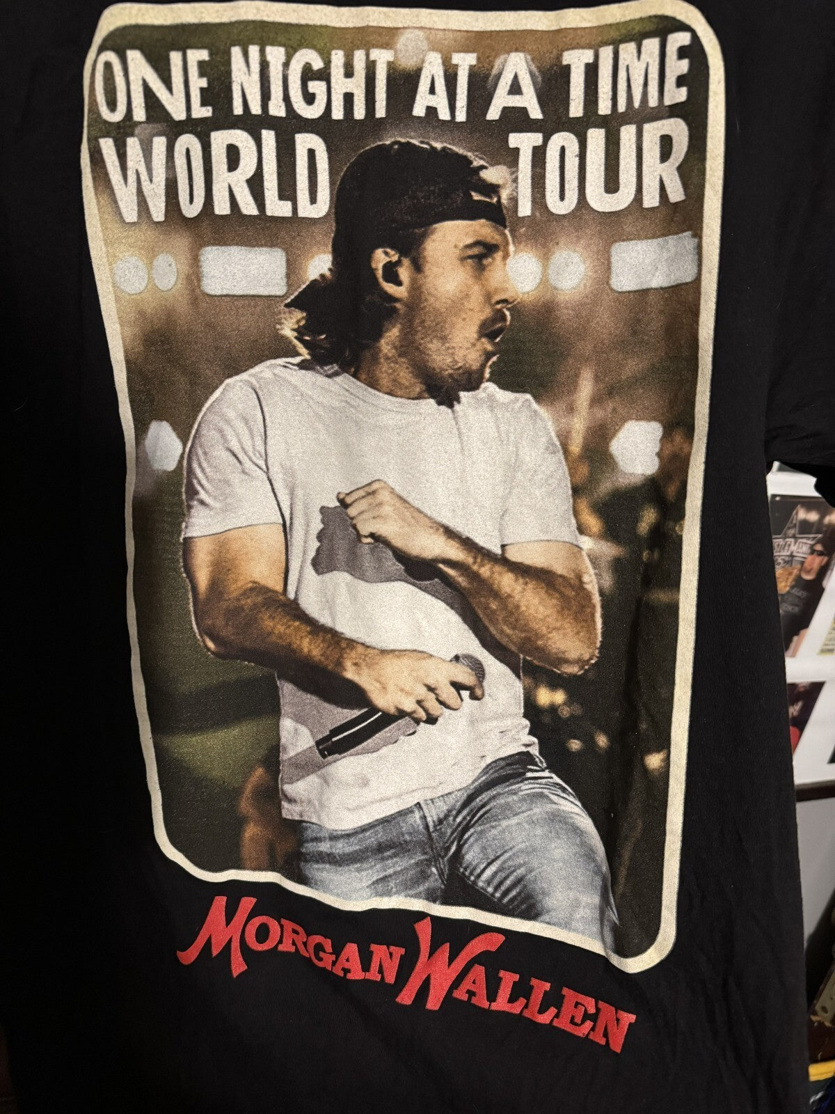 Morgan Wallen One Night At A Time Tour Concert t-shirt Black Men's size XL