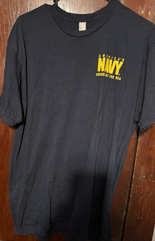 United States Navy Men's T Shirt Size  L Blue US Military