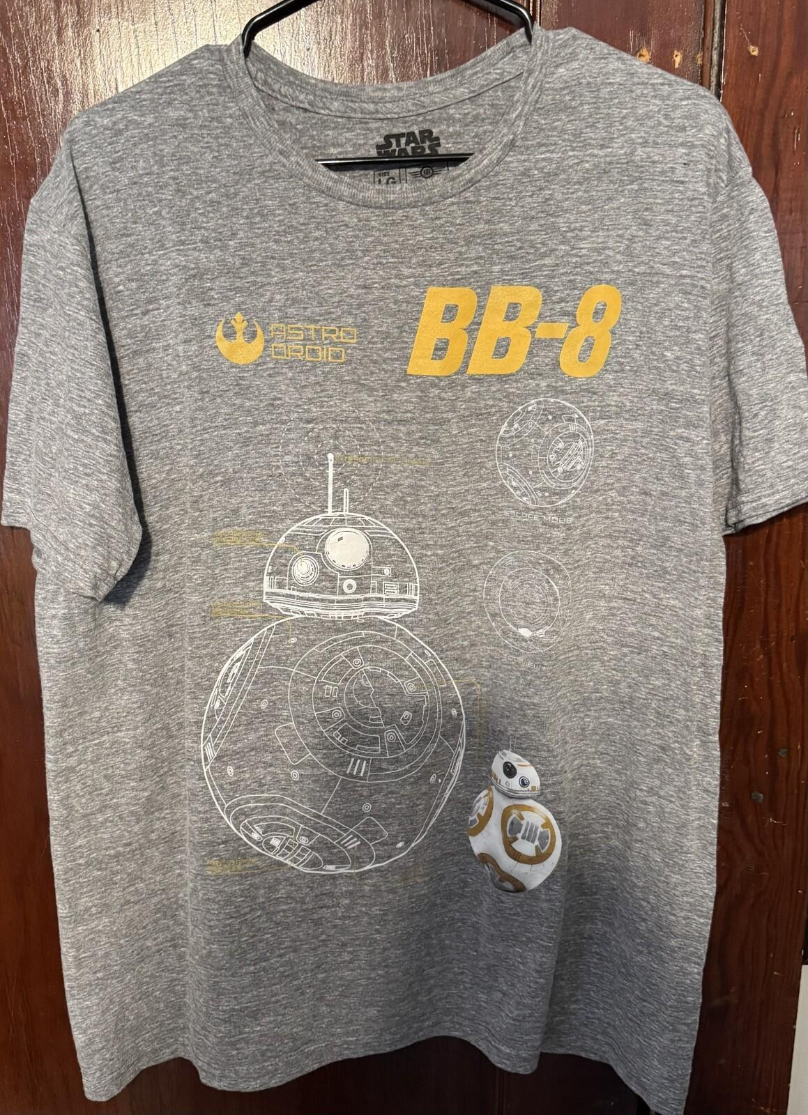 Star Wars BB-8 T-shirt Men's Size L Gray