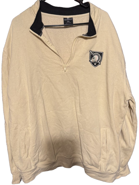 Army Black Knights US Army Men's Colosseum 1/4 Zip Size XXL Tan US Military