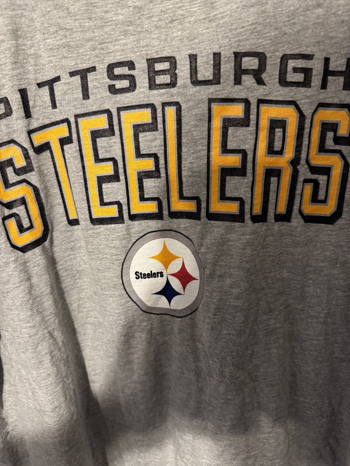 Pittsburgh Steelers Fanatics Gray T-Shirt Men Size XL