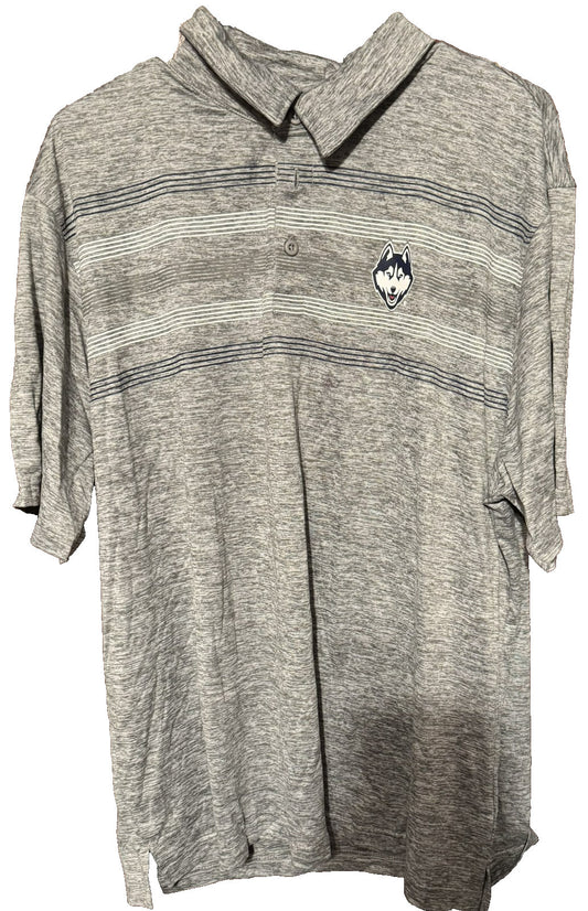 UConn Huskies Captivating Polo Men's Size XXL Gray NEW WITHOUT TAGS