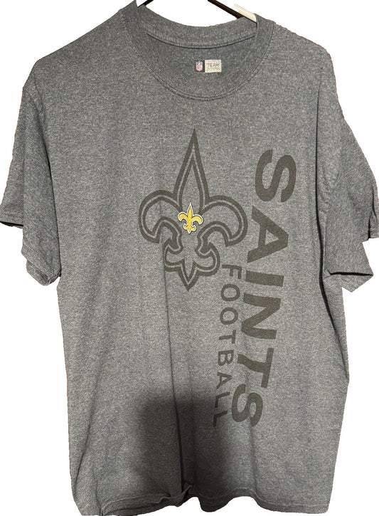 New Orleans Saints Gray Short Sleeve tee shirt Men size L
