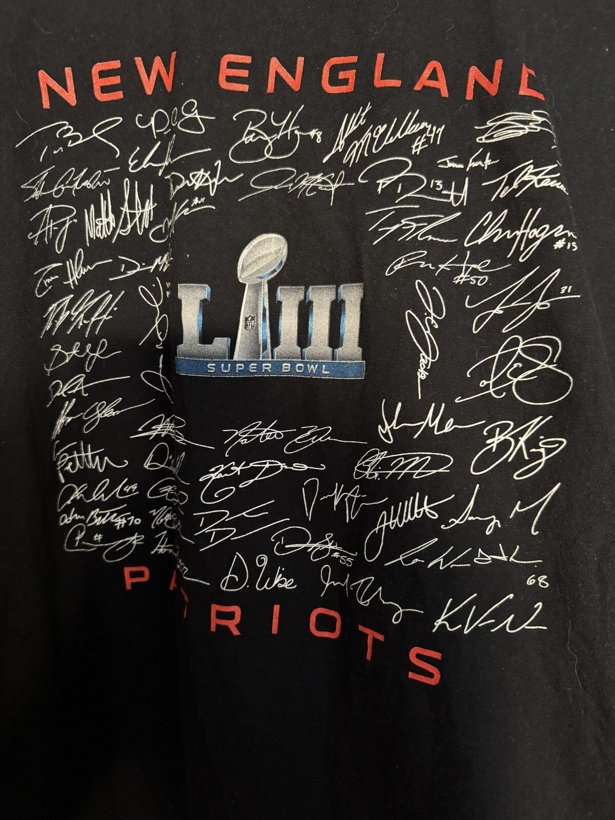 New England Patriots Fanatics Super Bowl LIII Champions Men's T-Shirt Black XL