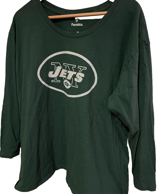 New York Jets Football T-Shirt Fanatics Men's sz XXL Green