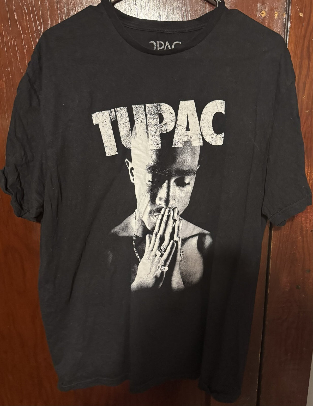 Tupac Shakur Distressed t-shirt Black Men's size XL