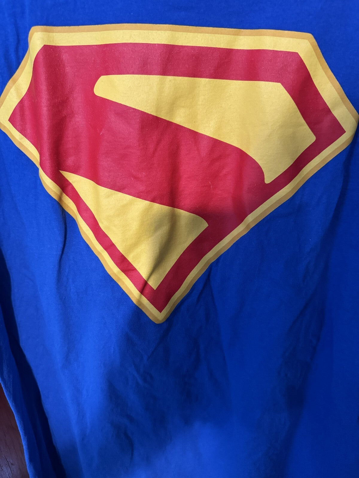Superman T-Shirt Men Sz L Blue DC Comics