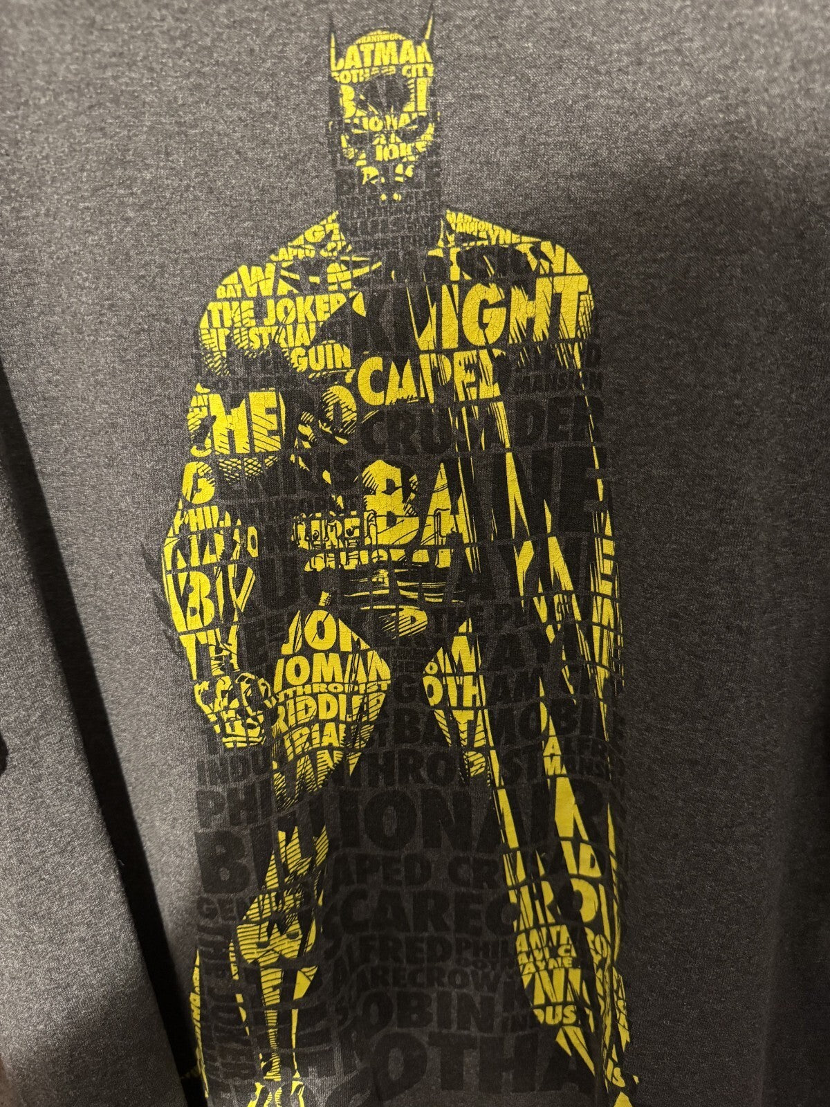 Batman Character T Shirt Men's Sz XL Gray DC Comics