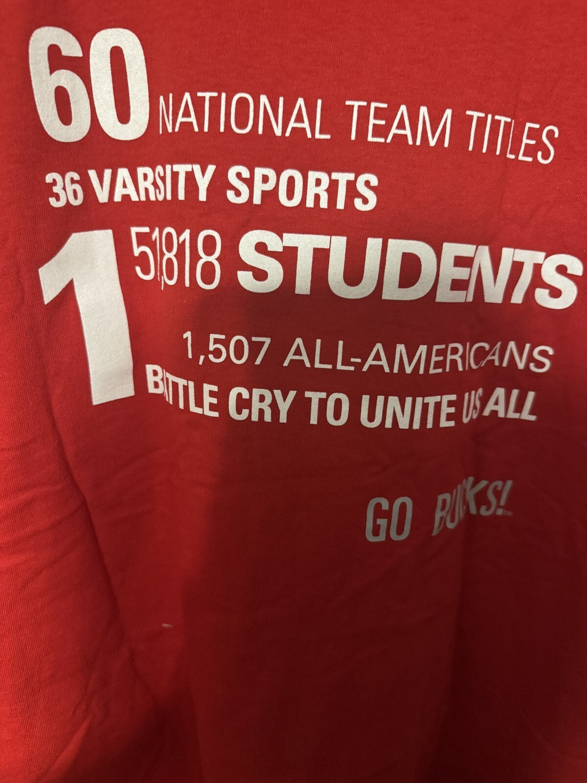 Ohio State Buckeyes Red T-Shirt men sz L Shirt NEW WITH TAGS