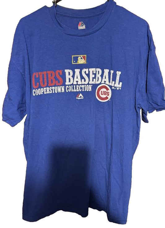 Chicago Cubs Short Sleeve Majestic T-shirt Men's Size XL Blue