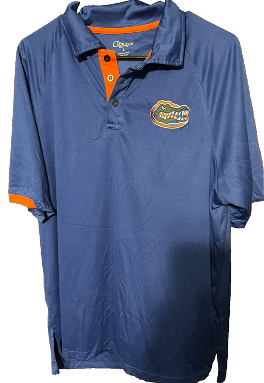 Florida Gators Polo Shirt Adult L Blue College Football UF Golf SEC
