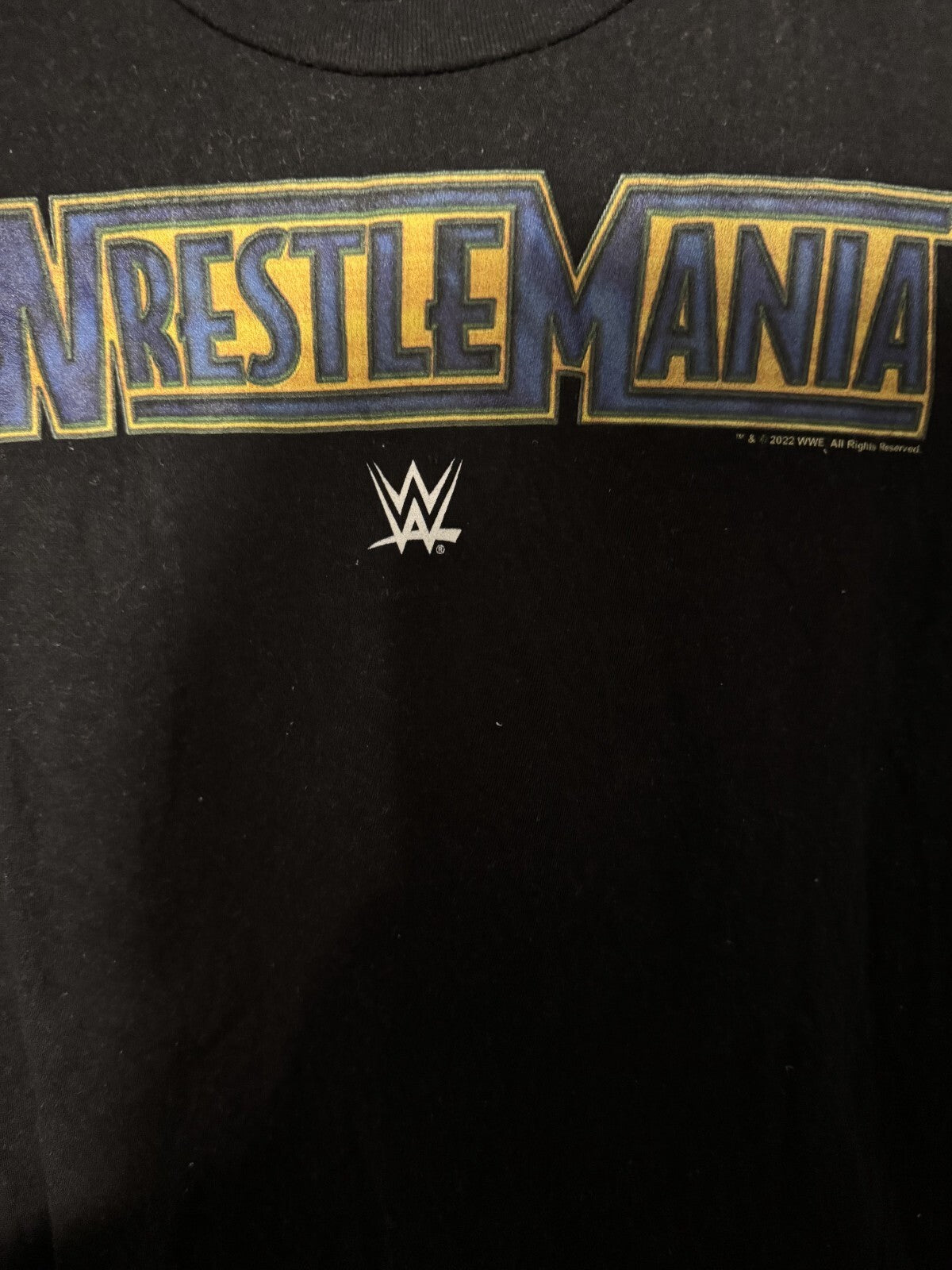 WWE Wrestlemania Wrestling T-Shirt Men's Size XL ? Black