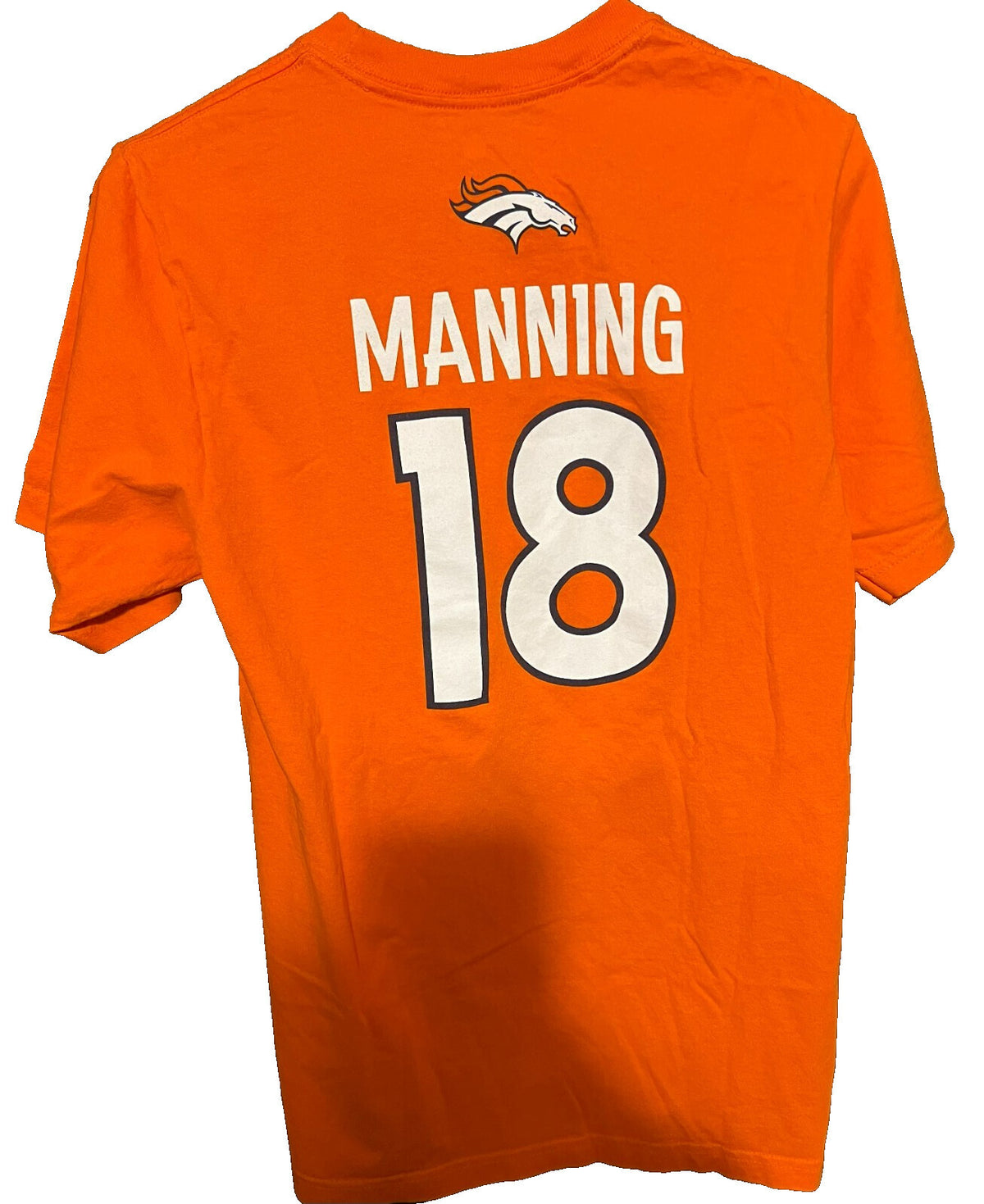 Denver Broncos Peyton Manning #18 Orange T-Shirt Men's Size M