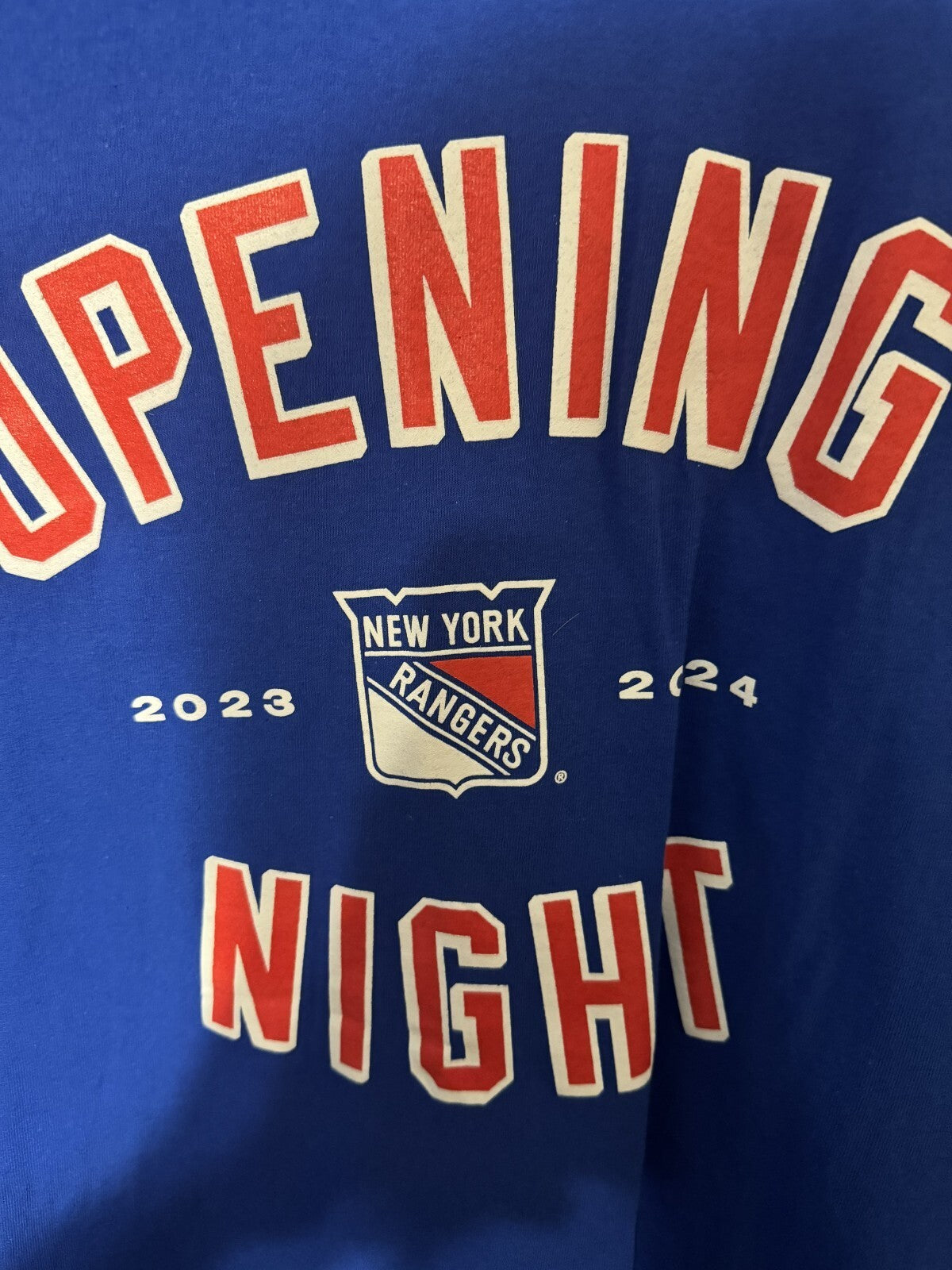 New York Rangers Short Sleeve T-shirt Blue Men's Size XL