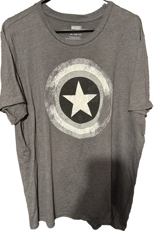 Captain America Marvel Avengers T-Shirt Men's Sz 2XL Gray