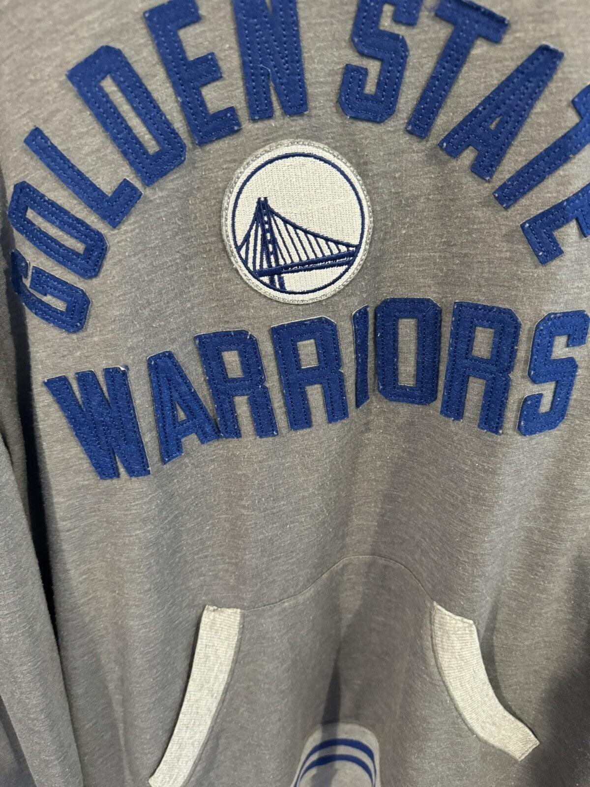 Golden State Warriors Men Sz L Fanatics Gray Pullover Hoodie
