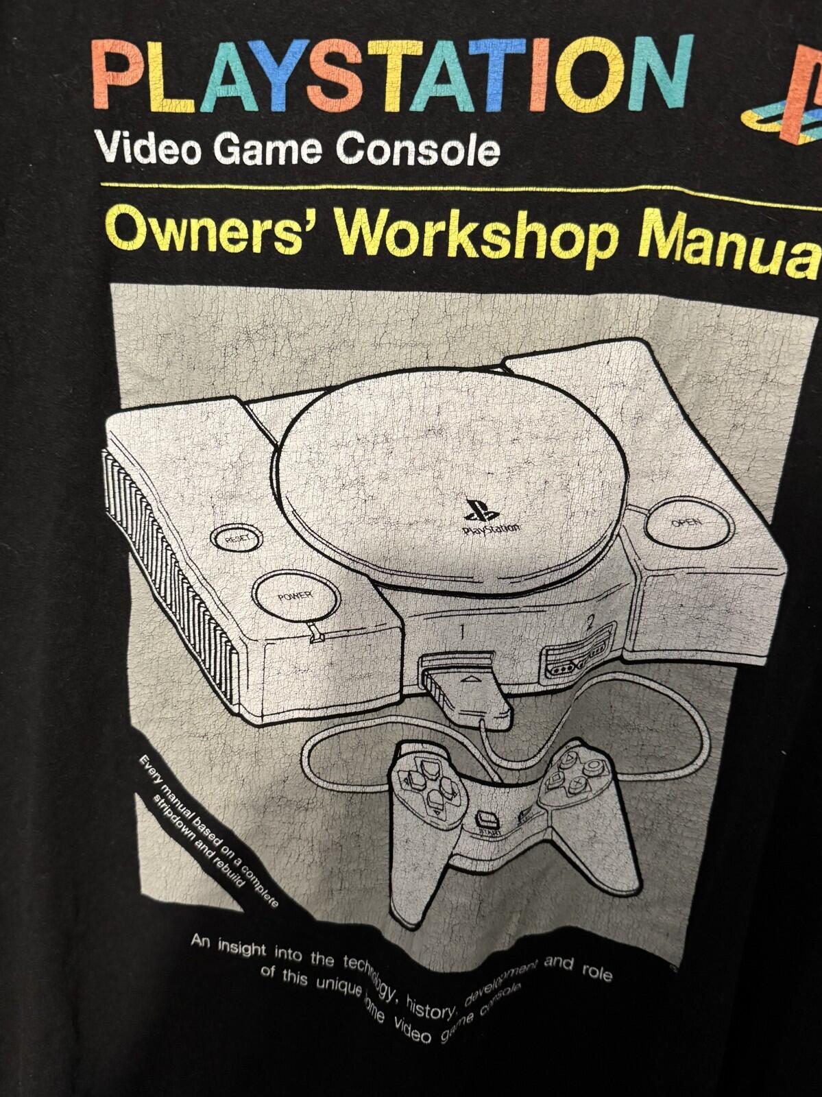 Playstation One Owner's Manual T-Shirt Men's Size M Black