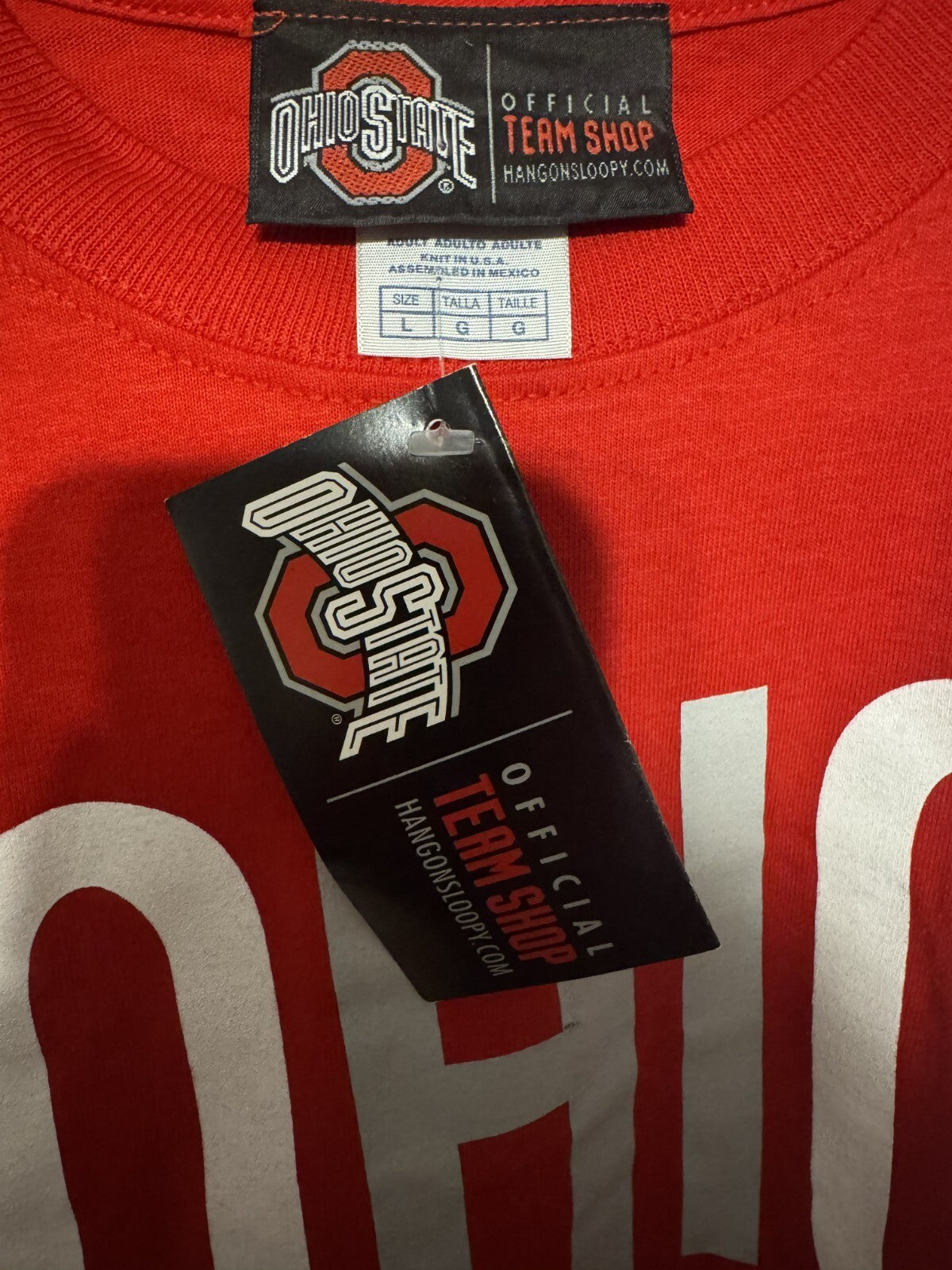 Ohio State Buckeyes Red T-Shirt men sz L Shirt NEW WITH TAGS
