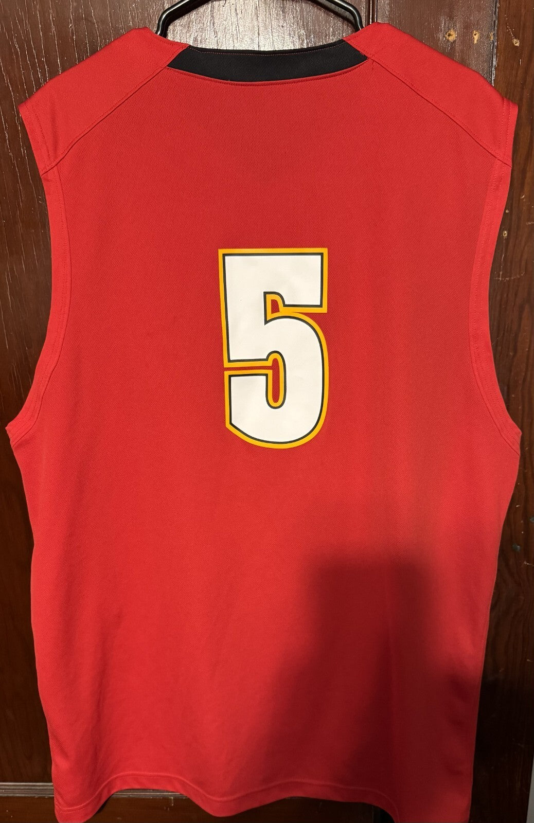 Maryland Terps #5 Under Armour Men's Basketball Jersey Red Size XL