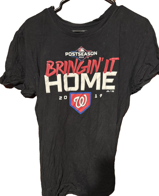 Washington Nationals 2019 Playoffs Majestic T-Shirt Men Sz L