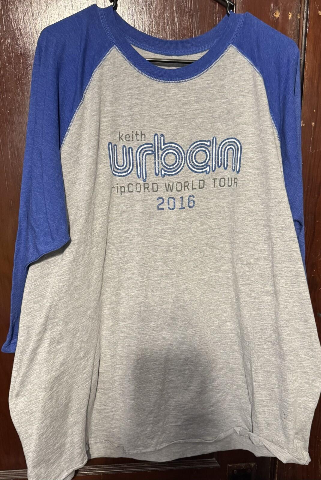 Keith Urban 2016 Concert t-shirt Gray Men's size XXL ?