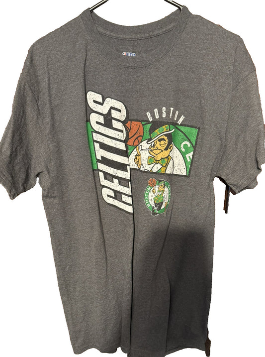 Boston Celtics Short Sleeve T-Shirt Men Size L NBA Gray