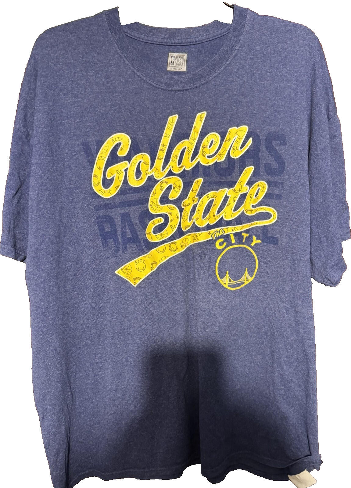 Golden State Warriors Men Sz XXL Blue Vintage S/S T-Shirt