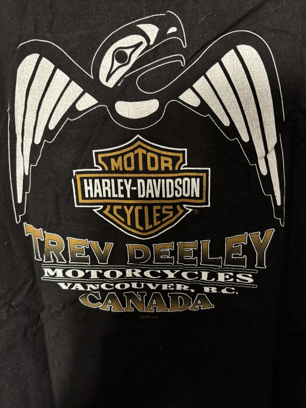 Harley-Davidson of Vancouver Vintage T Shirt Men Sz XL Black