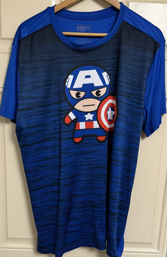 Captain America Marvel Avengers Funko Pop Tee Men Sz 2XL Blu
