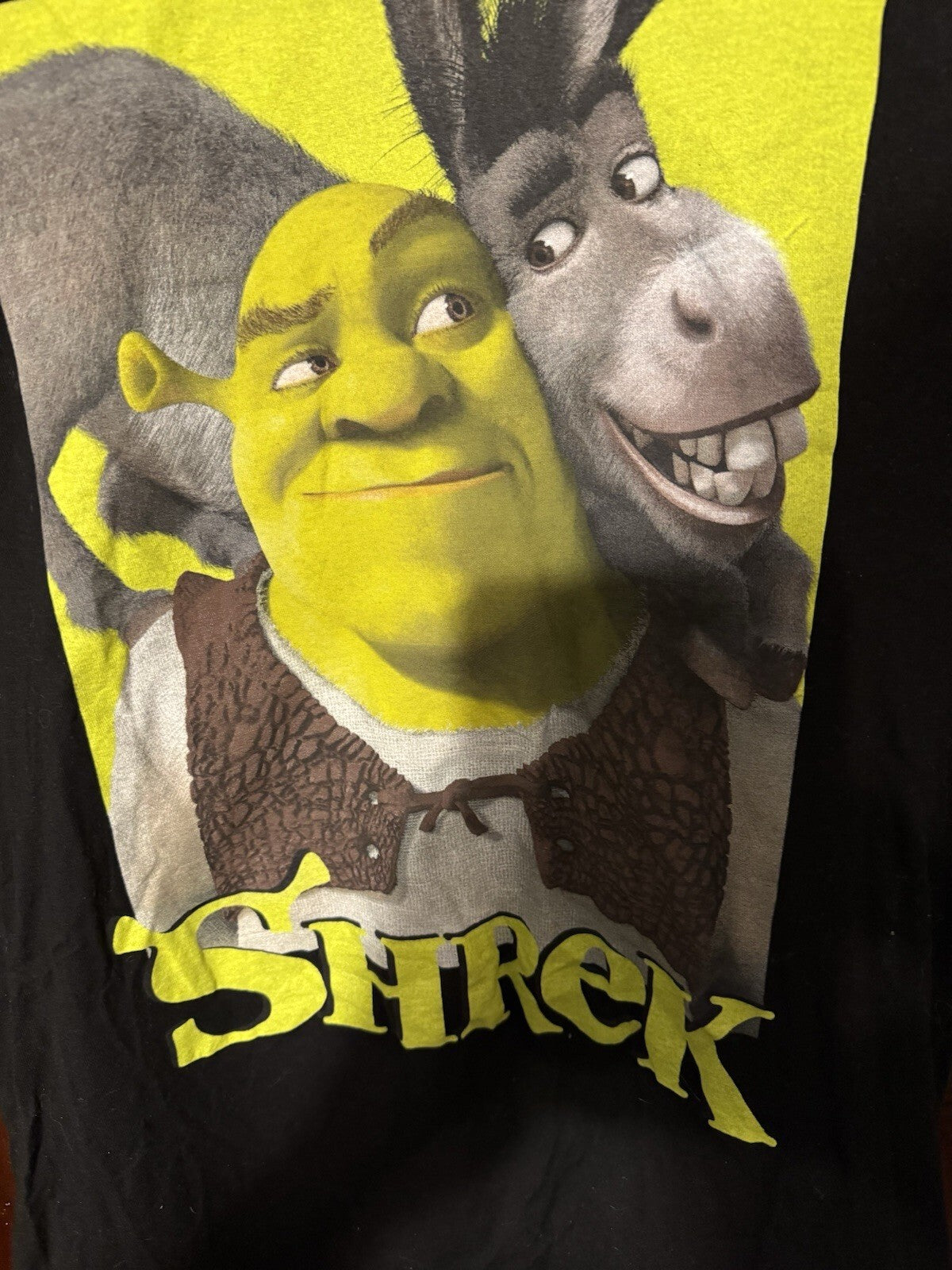 Shrek T-Shirt Black Men's Size L