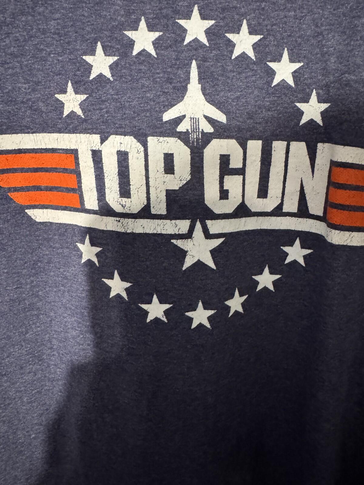 Top Gun Movie Logo T Shirt Men's Size XL Blue
