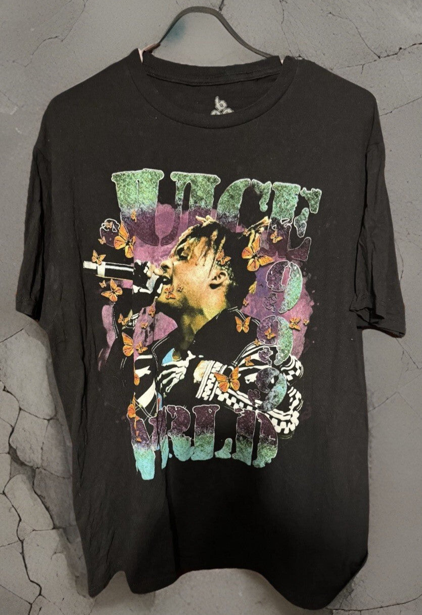 Juice WRLD Hip-Hop Short Sleeve T-Shirt Black Men's sz L