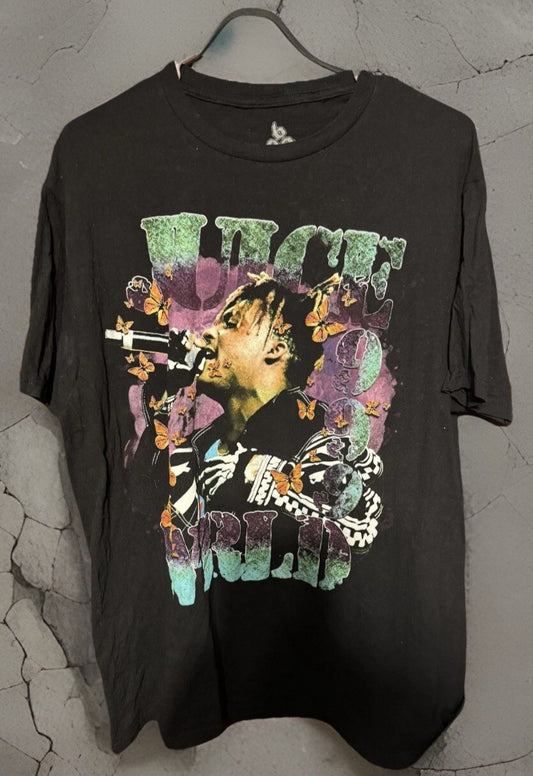 Juice WRLD Hip-Hop Short Sleeve T-Shirt Black Men's sz L