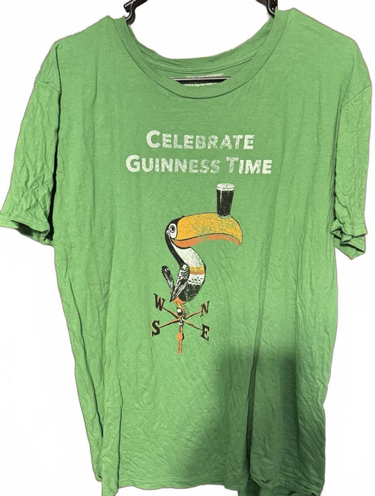 Guinness Beer Green Logo Tee Shirt Men Sz L