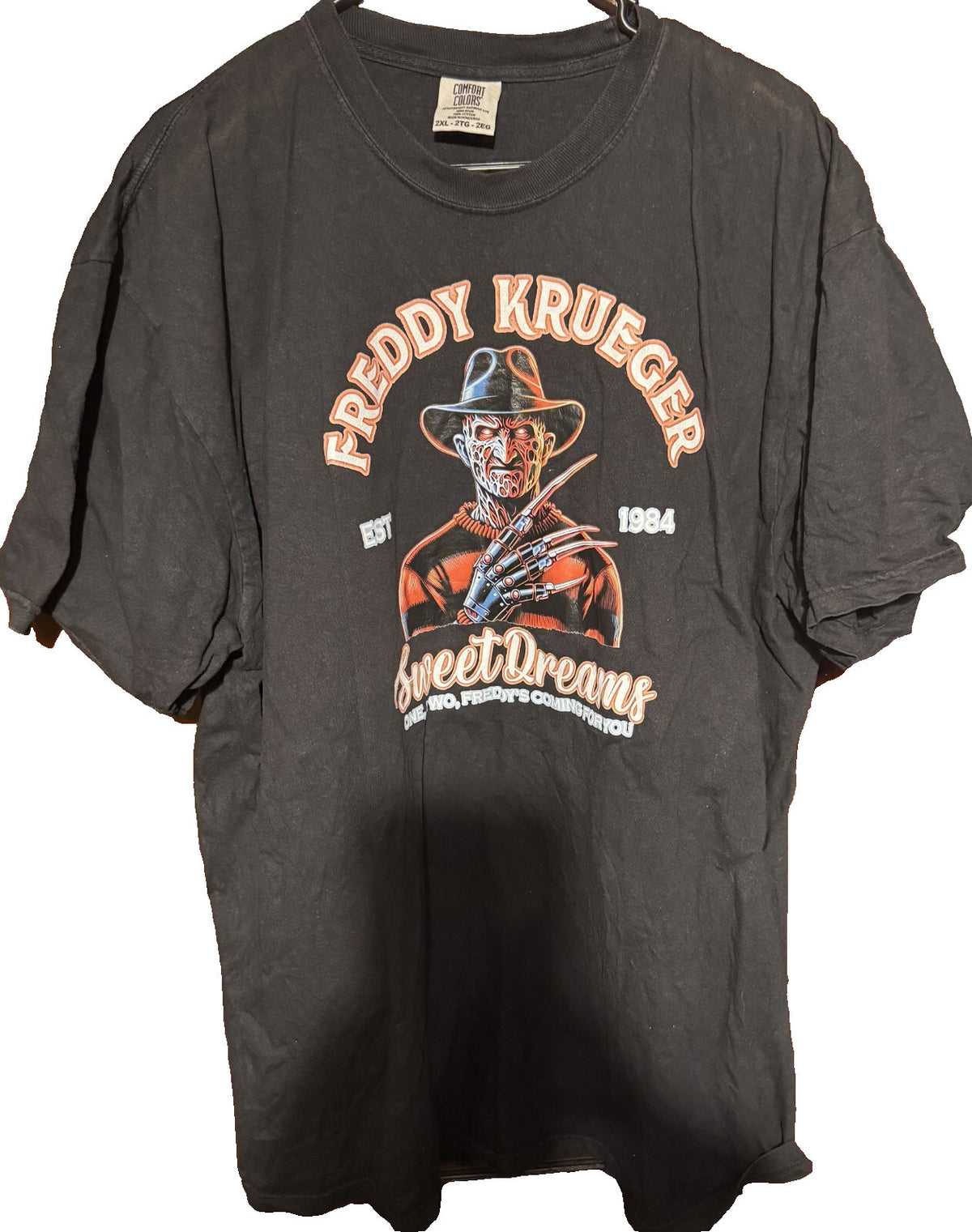 Freddy Krueger Nightmare on Elm St. Logo T-Shirt Men's Size XXL Black Horror