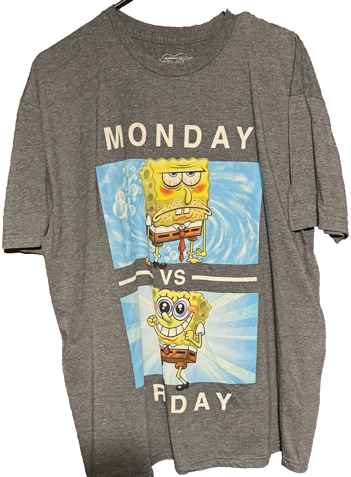 SpongeBob SquarePants S/S T-Shirt Men XL Gray