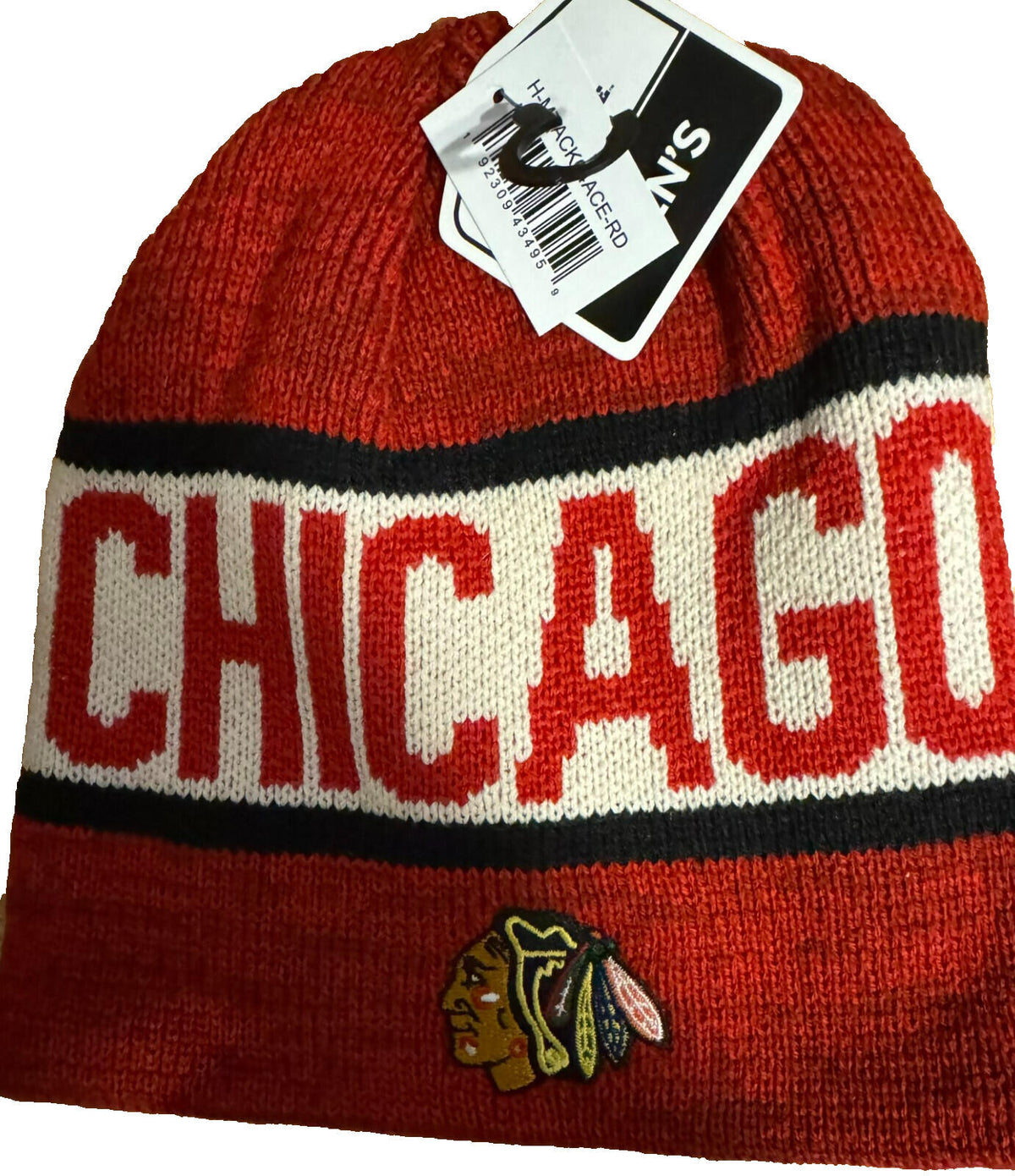 Chicago Blackhawks Knit Beanie Hat Winter Cap Toque NHL NEW WITH TAGS Red