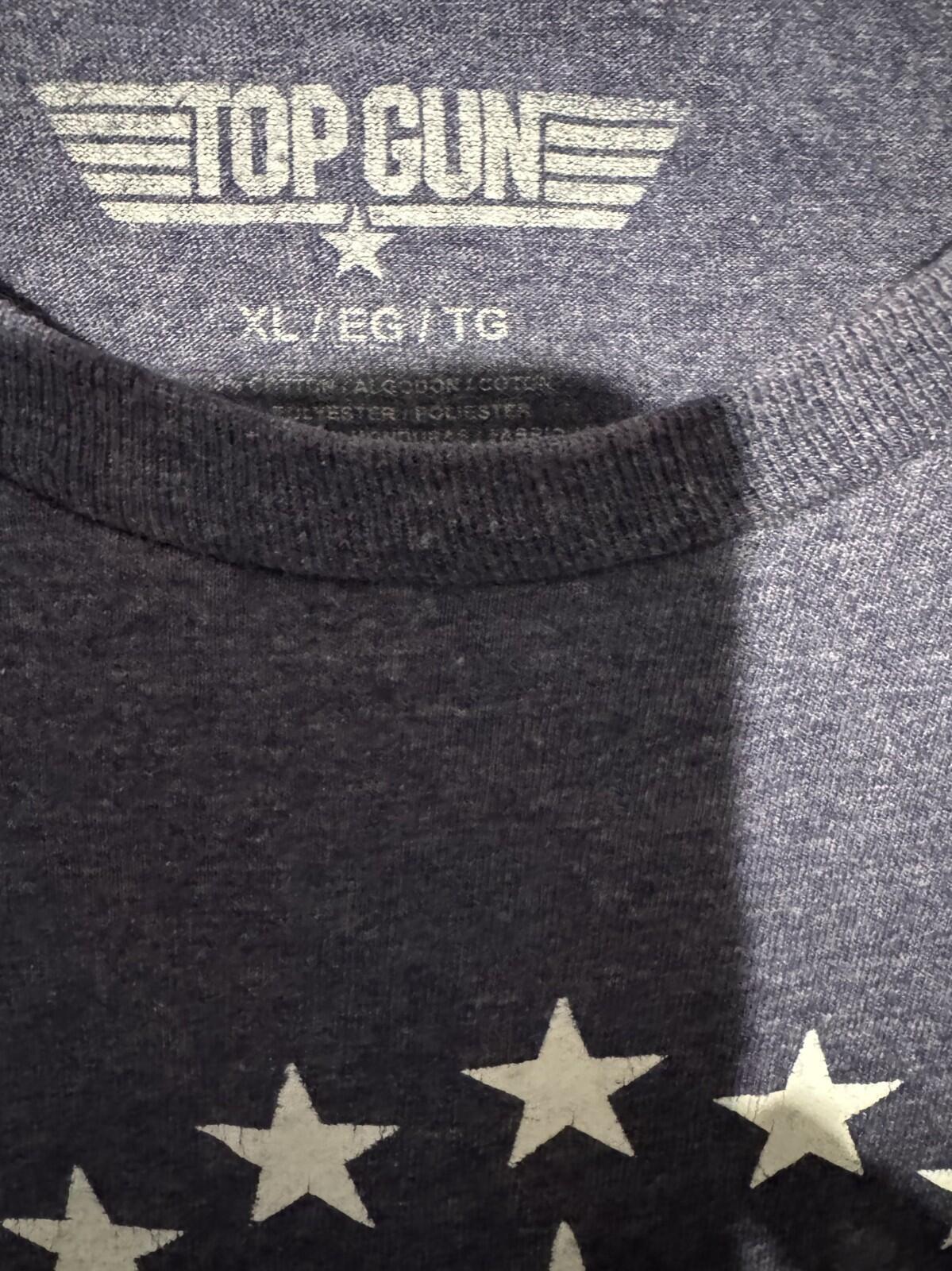 Top Gun Movie Logo T Shirt Men's Size XL Blue