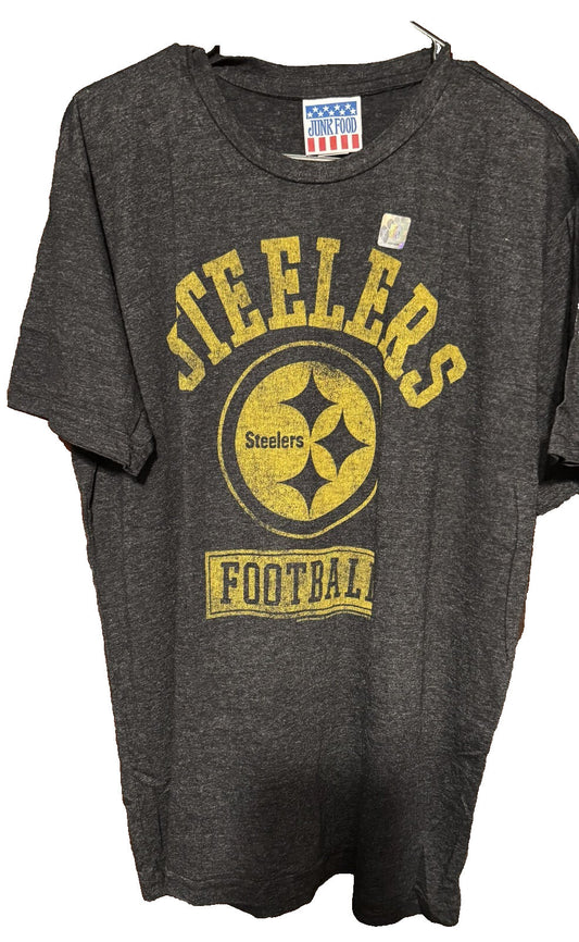 Pittsburgh Steelers Vintage Junk Food T-Shirt Men Size XL Black New Without Tags