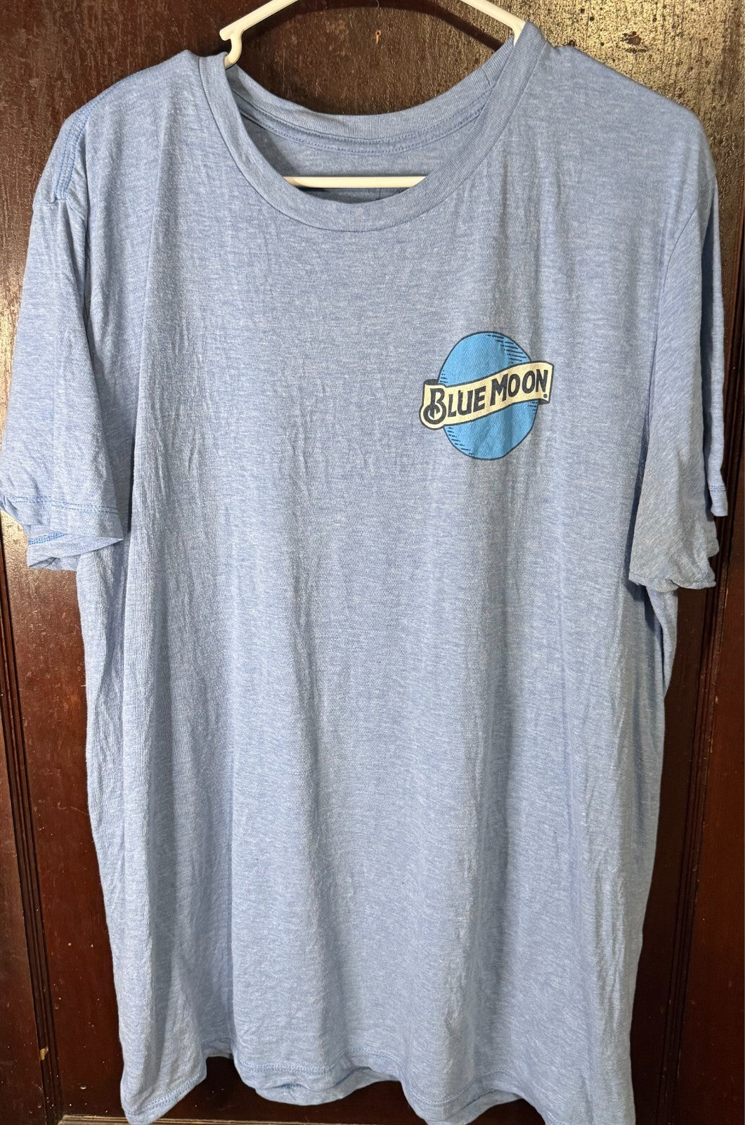Blue Moon Beer Blue Vintage Logo Tee Shirt Men Sz L