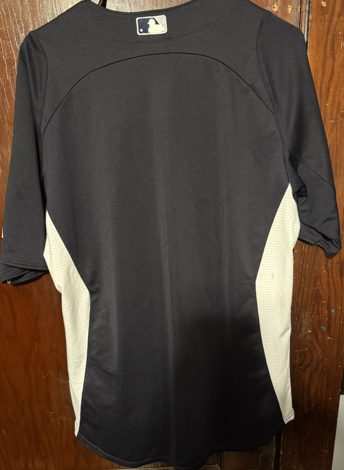 New York Yankees Majestic Button up Jersey Men Sz L (?) Blue