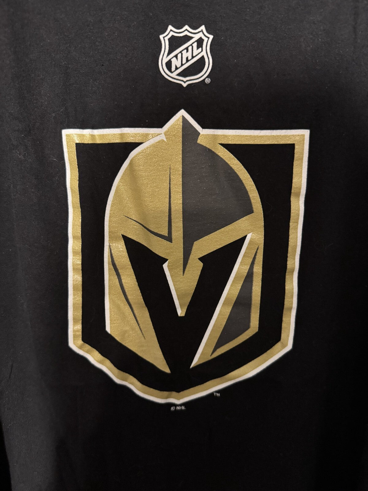 Vegas Golden Knights Marc-Andre Fleury Adidas Black Tee Men sz L