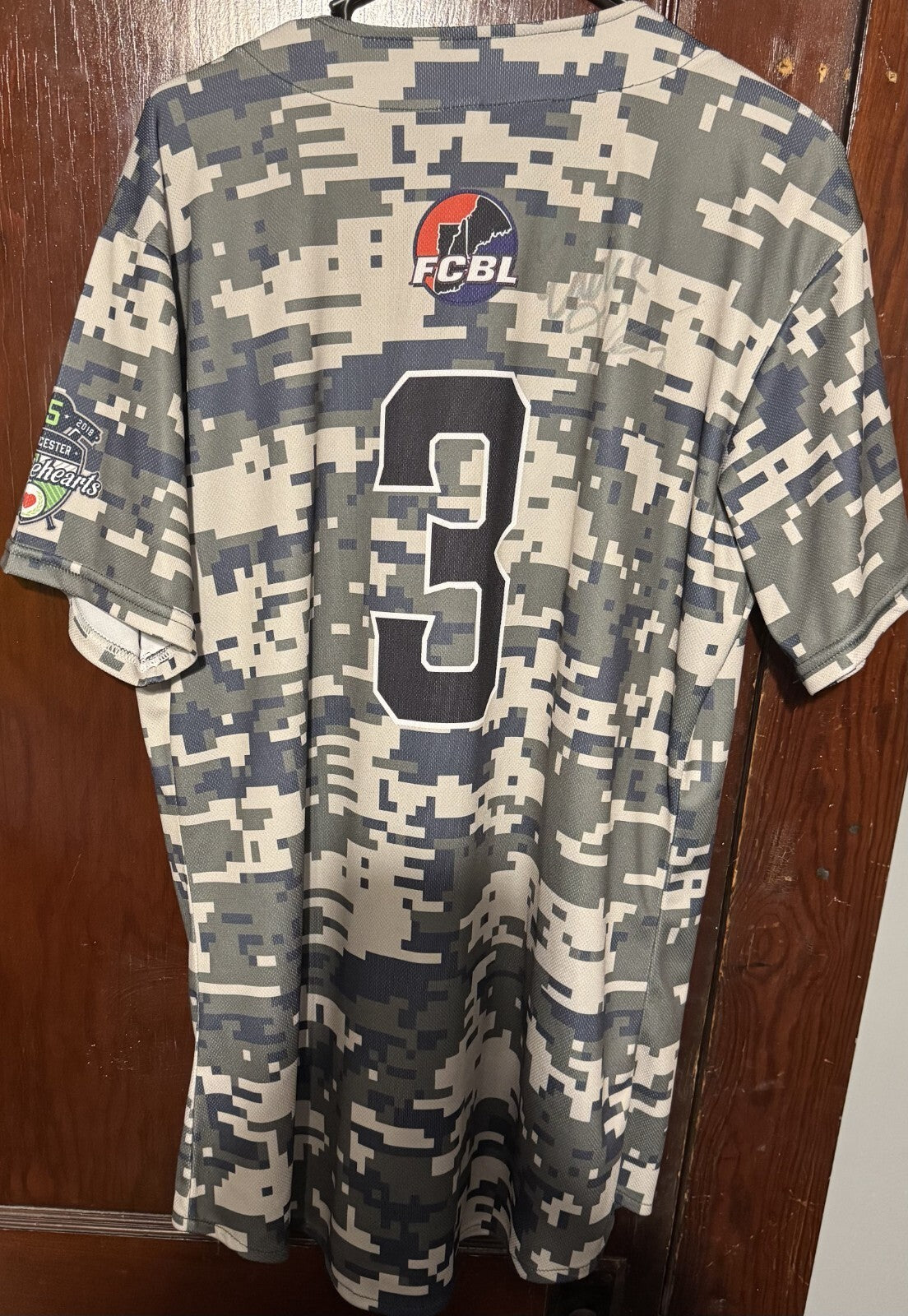 Worcester Bravehearts Game Worn Jersey Camo Print #3 men’s size L