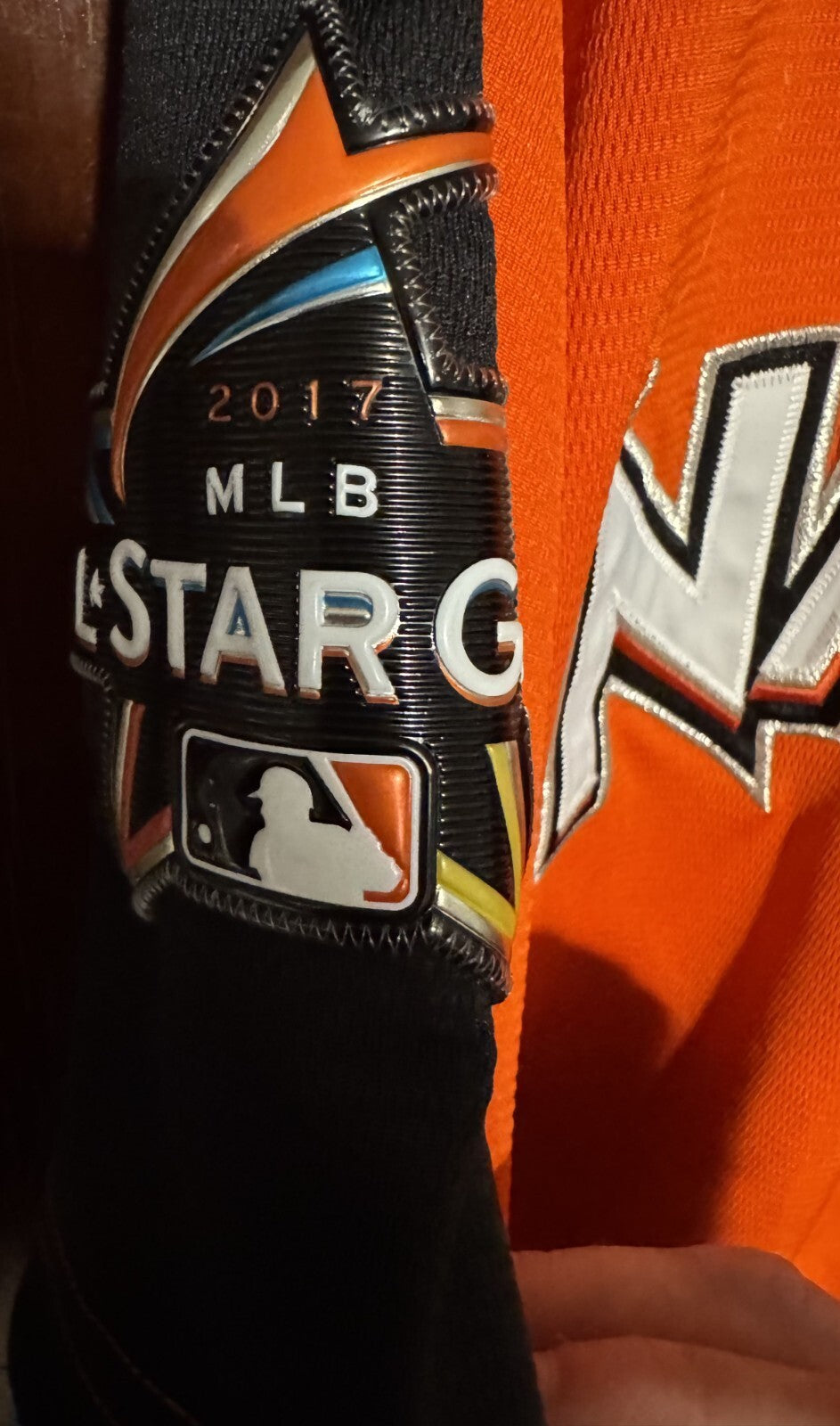 2017 All Star Game Majestic Jersey Miami Marlins Men's Sz XXL ? Orange