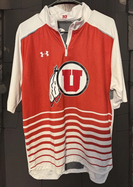 University of Utah Utes Under Armour 1/4 Zip Men's L Player Issued