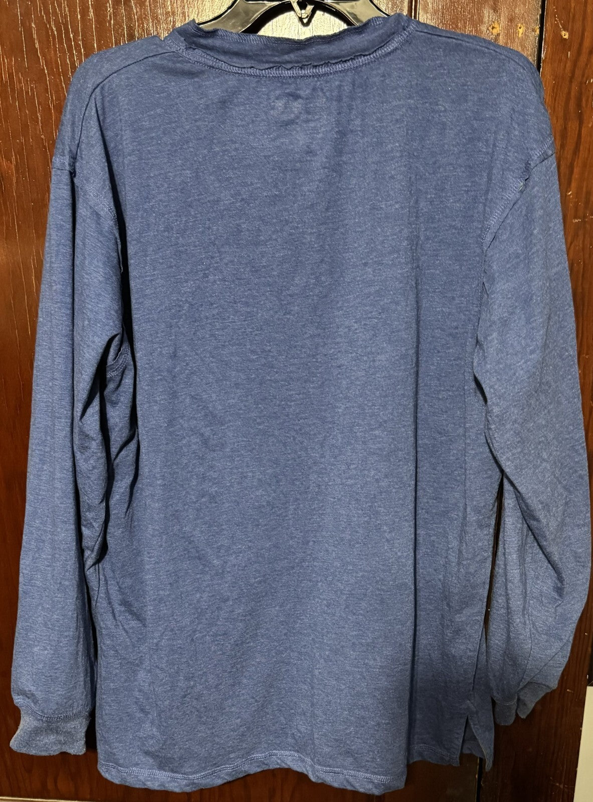 Indianapolis Colts Distressed Henley L/S T-Shirt Men XL Blue